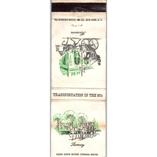 Transportation in the 90's Souvenir Collectible Matchbook Cover MM9-2