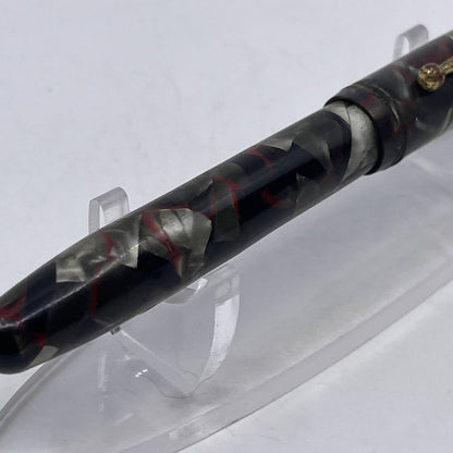 Parker Parkette Marble Red Black Gray Fountain Pen SE1