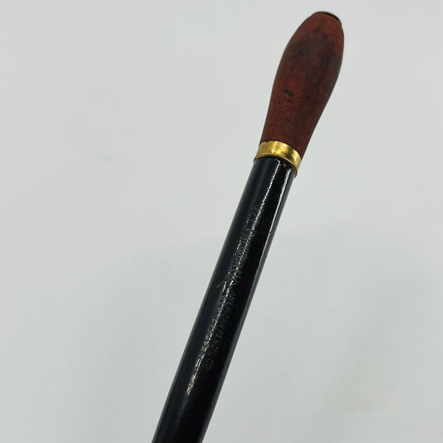 VTG Fountain Dip Pen Wood American Pencil Co. 377 Pneumatic Rubber Grip SB3