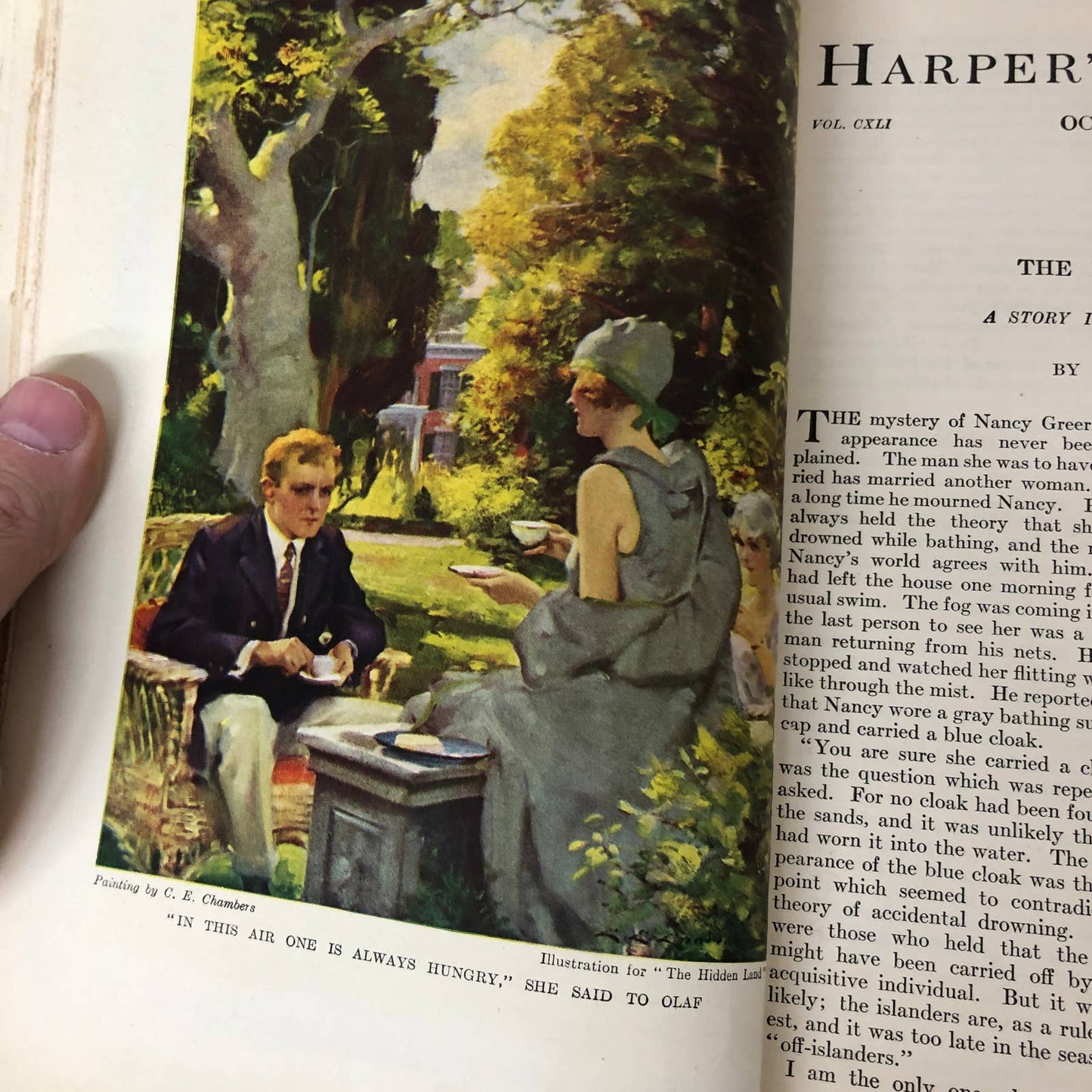 Harper’s Monthly Magazine October 1920 No. 845 “The Hidden Land” Novelette