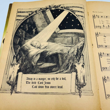 1942 CHRISTMAS CAROLS Karl Schulte Illustrated Song Book BA4