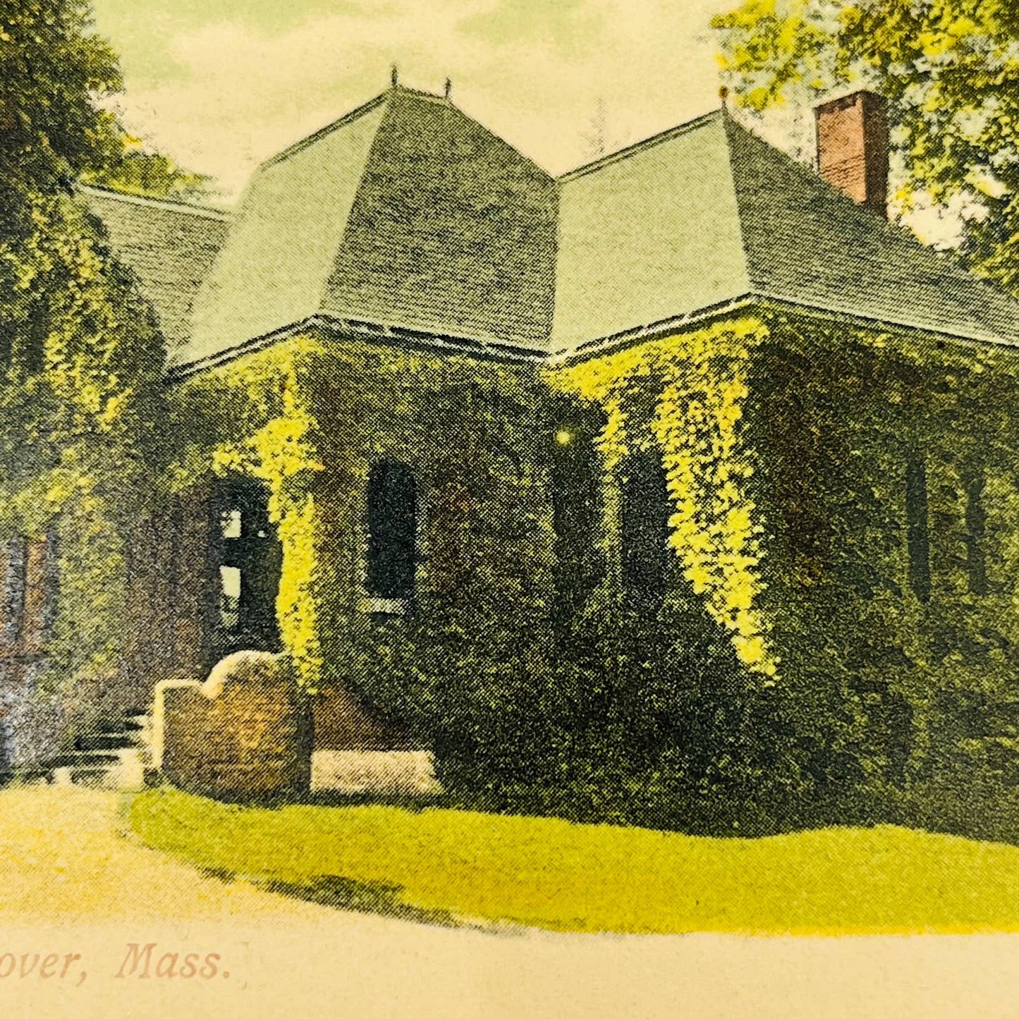 1906 Post Card Office Phillips Academy Andover Mass PA8