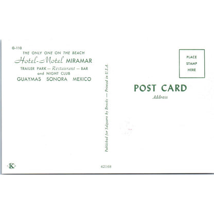 Hotel Miramar Guaymas Sonora Mexico Mountain View - Original Postcard TJ7-RP3