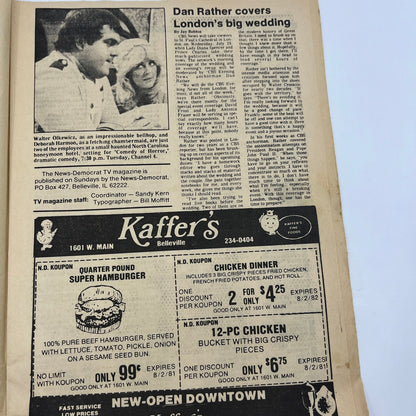 1981 Jul 26 Bellville IL News-Democrat TV Listings Magazine Comedy of Horror L4-1