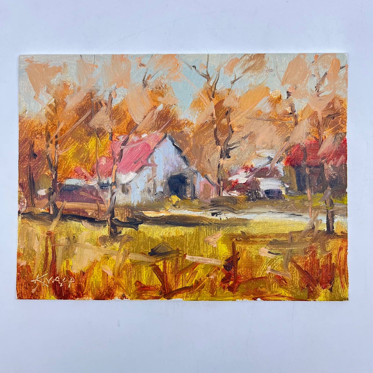 Forgotten Barn - Joel Knapp Signed Original Artwork Oil on Canvas 6x8” TF9