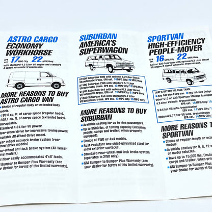 1991 Chevy Trucks Beat Ford Fuel Economy Brochure AB8