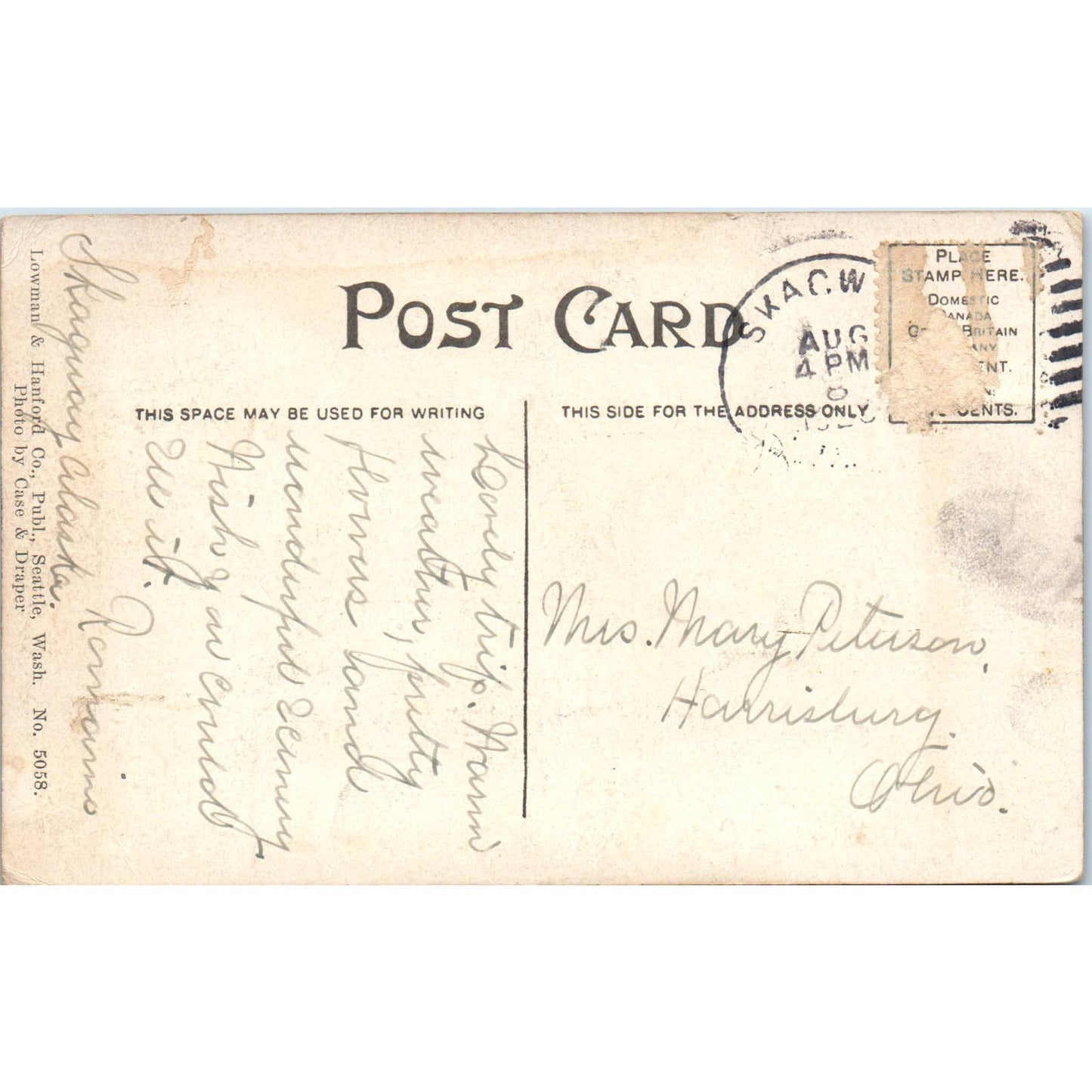 The Chart Room Westward Hotel Anchorage Alaska Original Postcard TK1-30