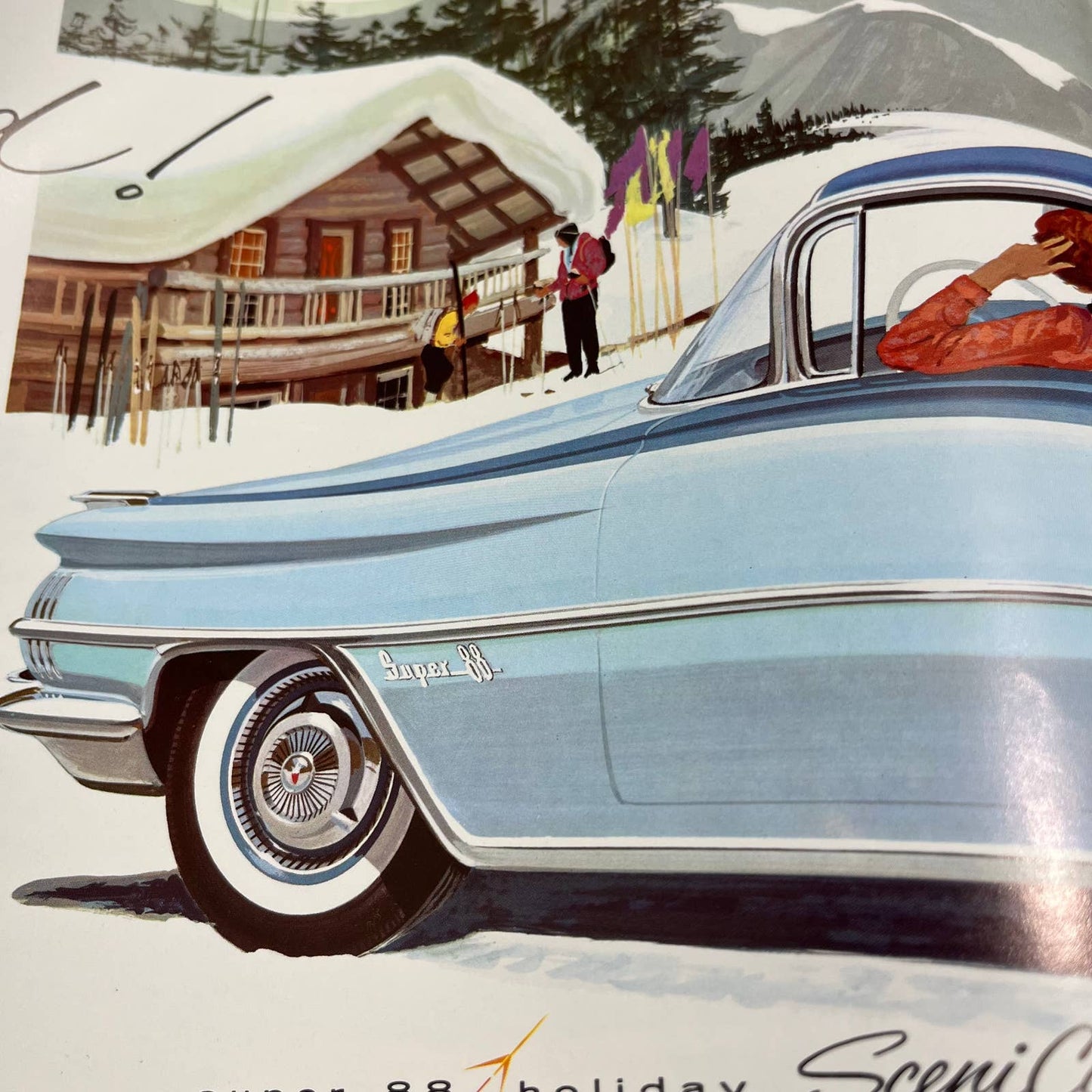 1959 Oldsmobile Full Color Deluxe Sales Brochure Ninety-Eight Super 88 Fiesta B4