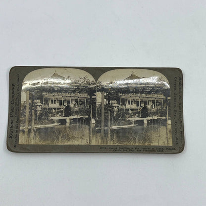 c1900 Stereoview Card Gardens of Japan, Panama Pacific Int Exp San Francisco SD6