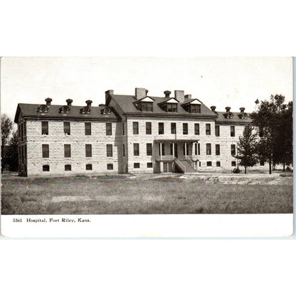 Hospital at Fort Riley Kansas 1907 Original Postcard TK1-25