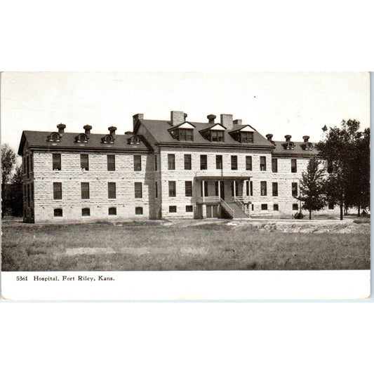 Hospital at Fort Riley Kansas 1907 Original Postcard TK1-25