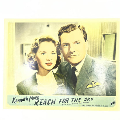 1956 Reach for the Sky Kenneth Moore 11x14 British Lobby Card 5 FL4