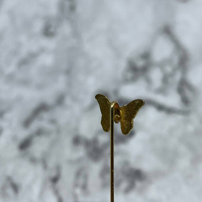 Vintage Gold Tone Butterfly Stick Pin SE6