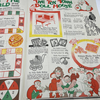 1930s Christmas TOY CATALOG Larson's Cash Hardware Mabel MN Santa Elves TG6