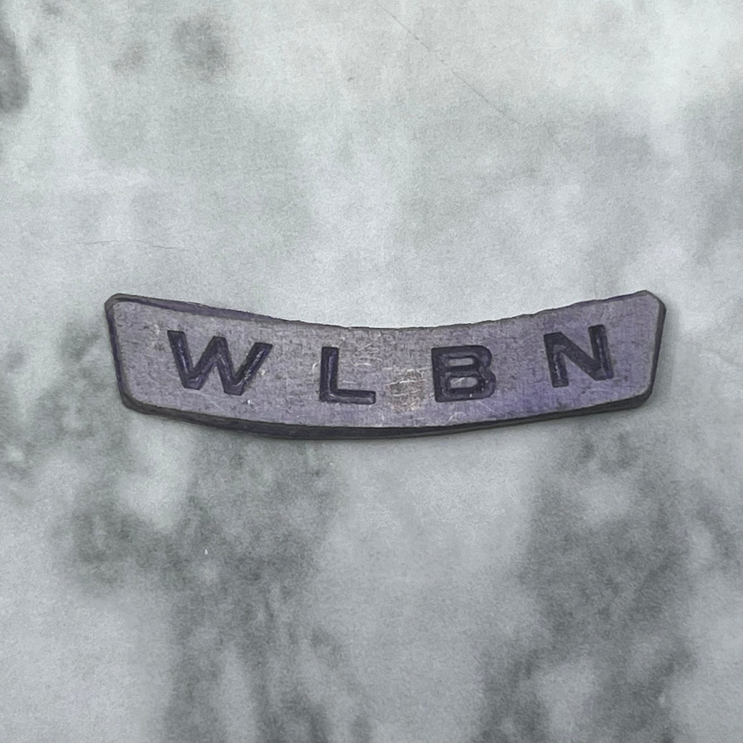 Vintage Letterpress Printers Block Plate TV Radio Call Letters WLBN SE842
