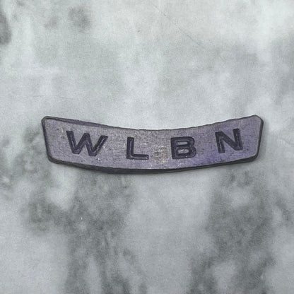 Vintage Letterpress Printers Block Plate TV Radio Call Letters WLBN SE842
