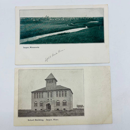 RARE Early 1900s Photo Postcards JASPER MINNESOTA Split Rock River School EA2-JM