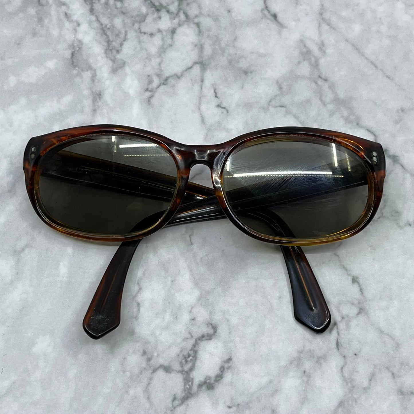 1970s RARE Bausch & Lomb Ray Ban Chad RX Sunglasses FRAMES Tortoise 5” TA9