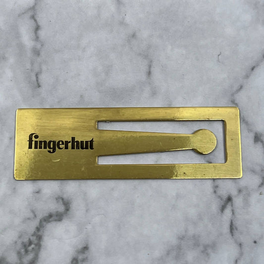 Vintage FINGERHUT Brass Advertising Bookmark 2.5” SE7