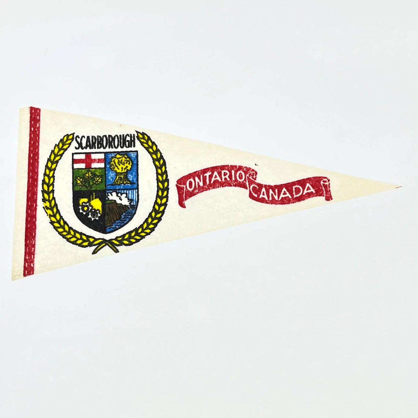 Vintage Scarborough Ontario Canada Small Felt Pennant 10" AB8