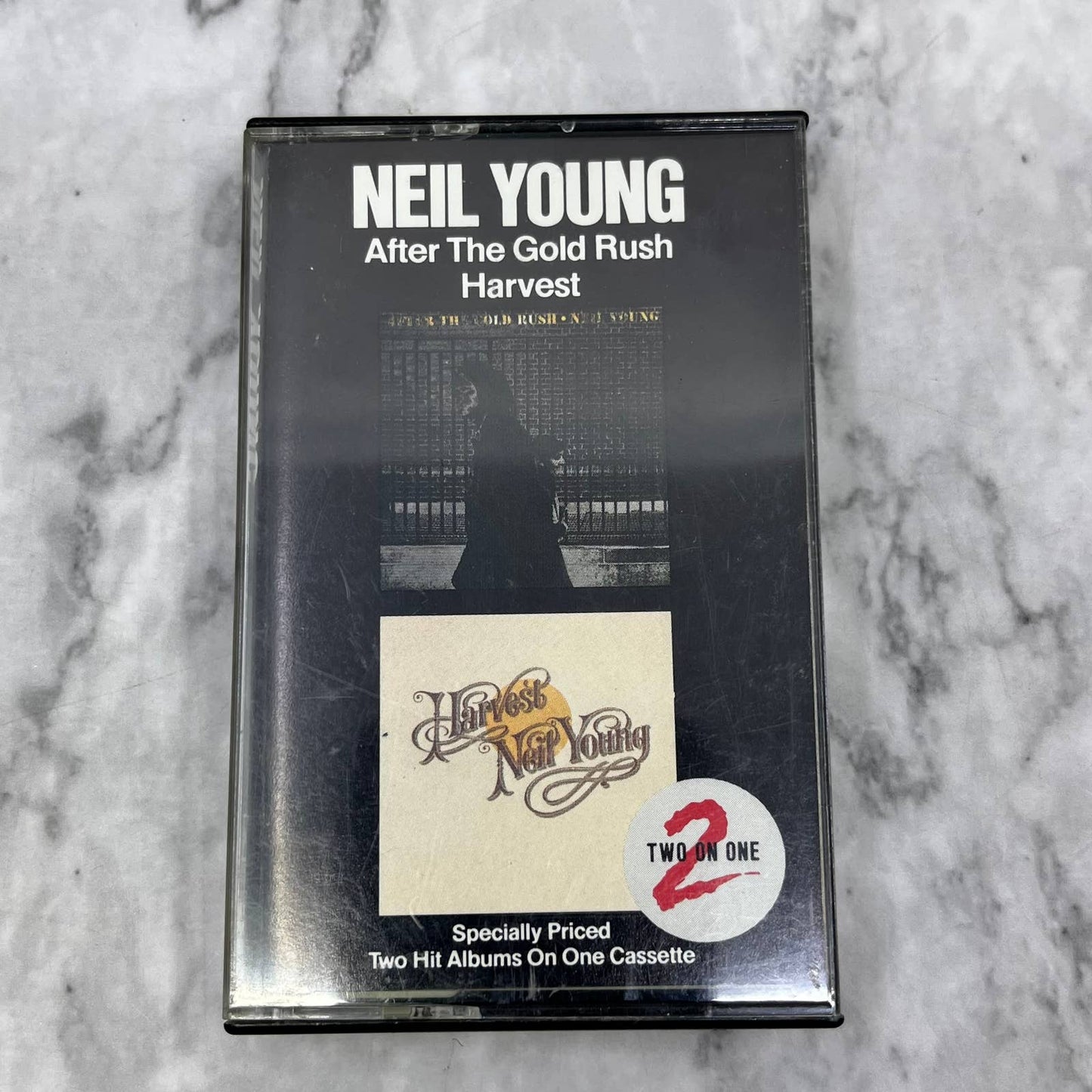 Neil Young "Harvest" "After the Gold Rush" 2 on 1 Cassette Tape￼ TC7-45