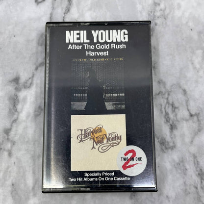 Neil Young "Harvest" "After the Gold Rush" 2 on 1 Cassette Tape￼ TC7-45