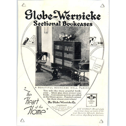 c1920 Harper's Magazine Ad - Globe Wernicke Sectional Bookcases Cincinnati TF6-1