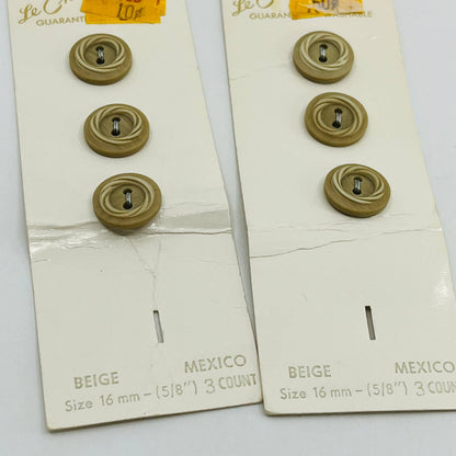 Vintage La Chic Buttons Beige 16mm 5/8 SB5