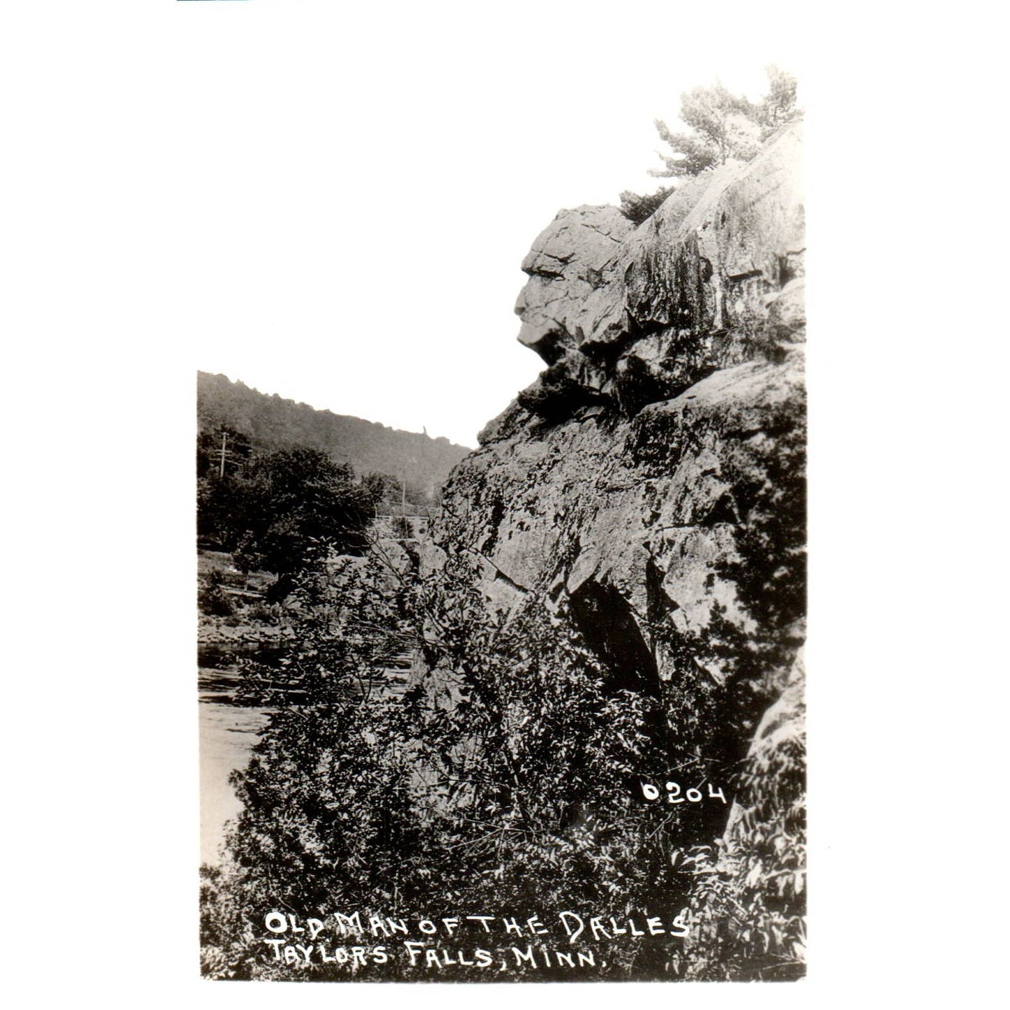 Old Man of the Dalles Taylors Falls Minnesota RPPC Original Postcard TK1-P3