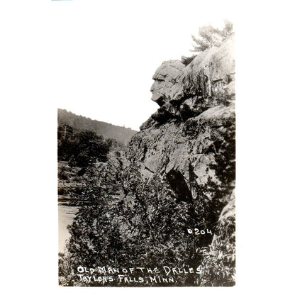 Old Man of the Dalles Taylors Falls Minnesota RPPC Original Postcard TK1-P3