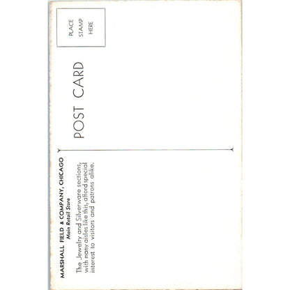 Marshall Field & Co Jewelry and Silverware Section Original Postcard P2-10
