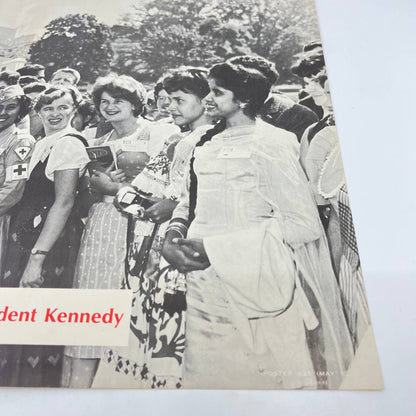 1963 Teen Red Cross Leaders of 42 Nations Visit President Kennedy Poster FL3