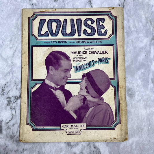 Vintage Sheet Music Louise Richard Whiting Leo Robin 1929 TH5