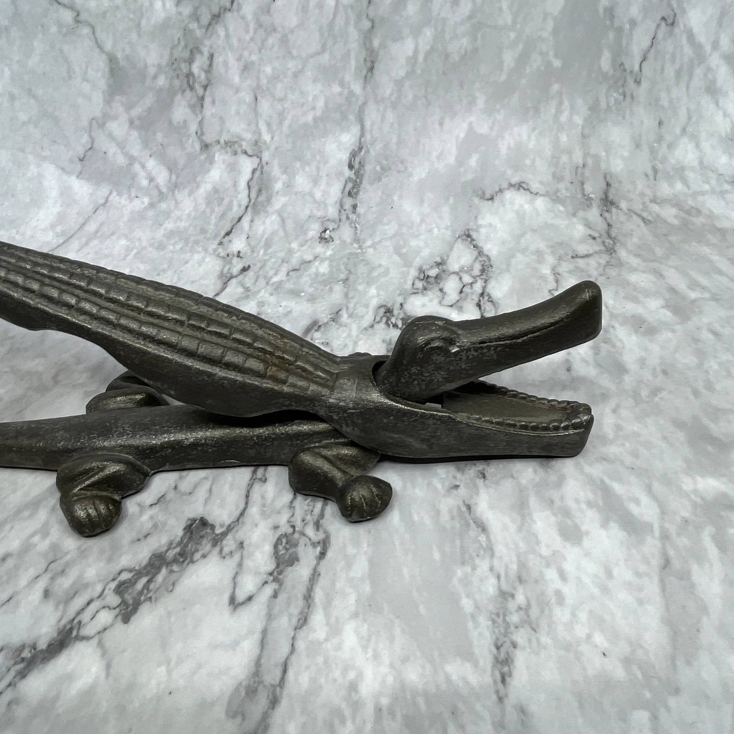 Vintage 13” Heavy Cast Iron Alligator Crocodile Antique Nut Cracker Stehedco TJ8