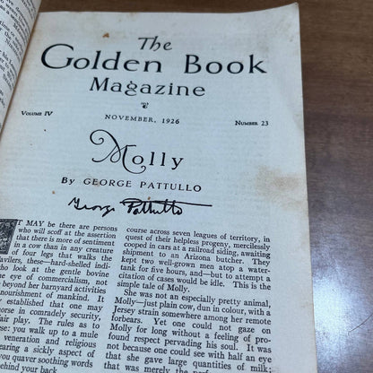 January 1926 Golden Book Magazine O. Henry Willa Cather George Pattullo Hugo TH8