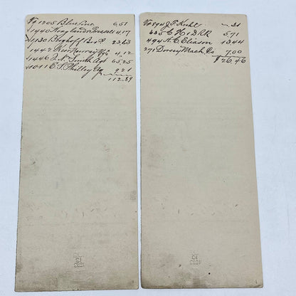 1882 Ft. Wayne, Cincinnati & Louisville RR Co Receipt Ft Wayne Station x2 AB2-2