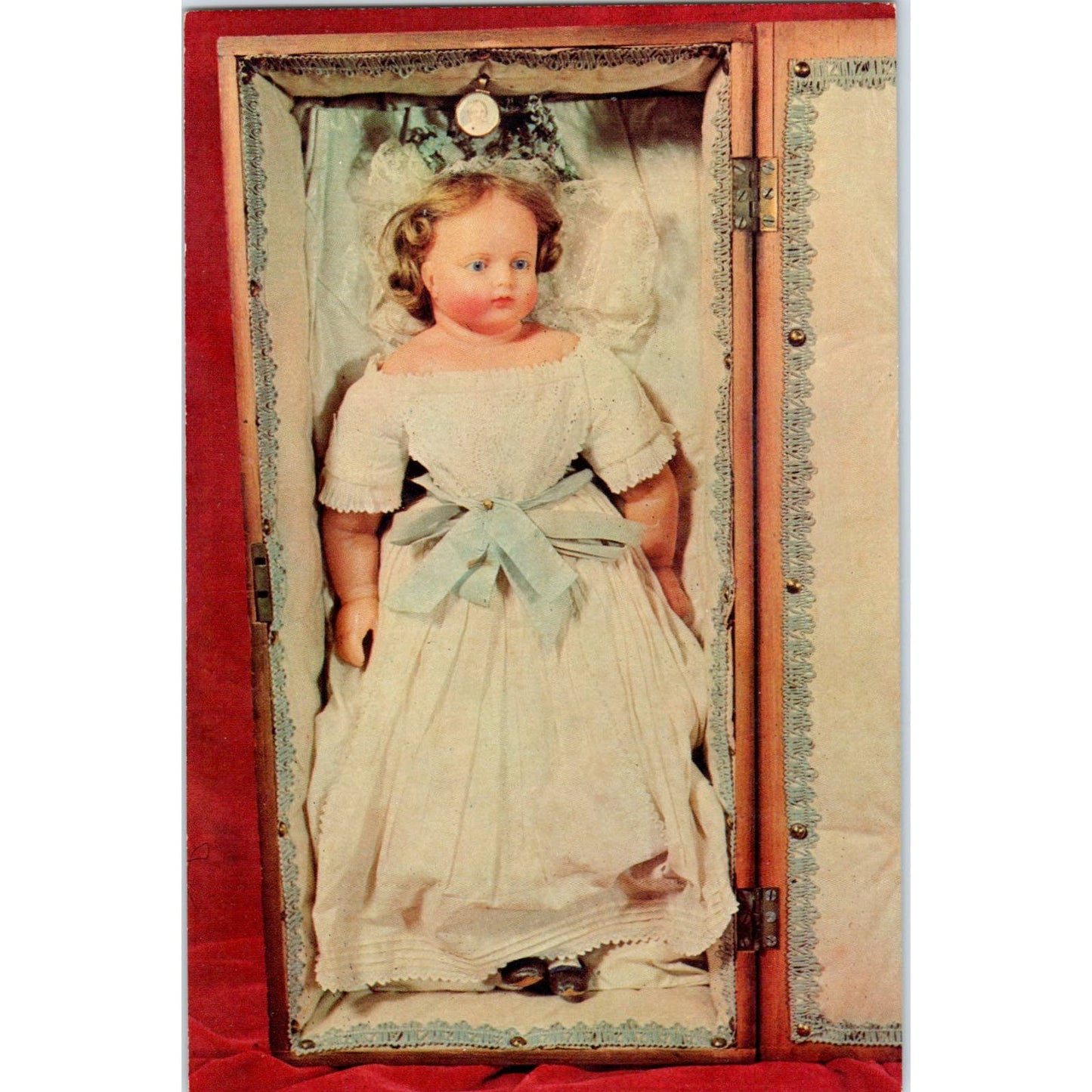 Montanari Wax Doll Mary Merritt's Doll Museum Douglassville PA Postcard PB4