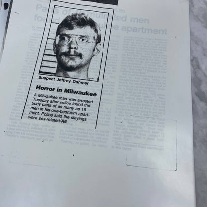 Vintage Jeffrey Dahmer Ephemera Collection FL5