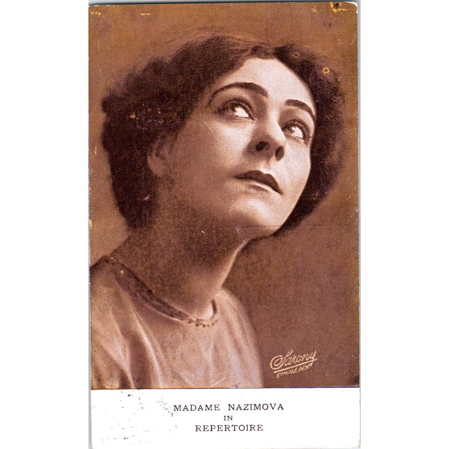 Antique Postcard RPPC Madame Nazimove in Repertoire at The Grand c1910 SE8