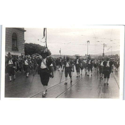 Rhône Festivals of Geneva Armalllis Fribourgeois - Original RPPC Postcard TJ9-P1
