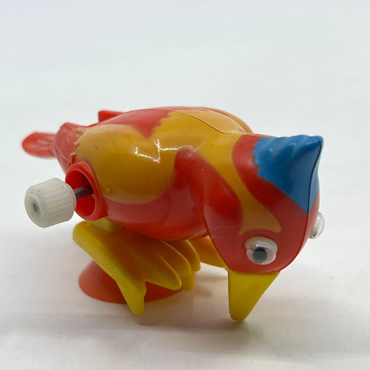 1970s Tomy Pocket Pets Wind Up Suction Cup Woodpecker Red Yellow WORKS TH7