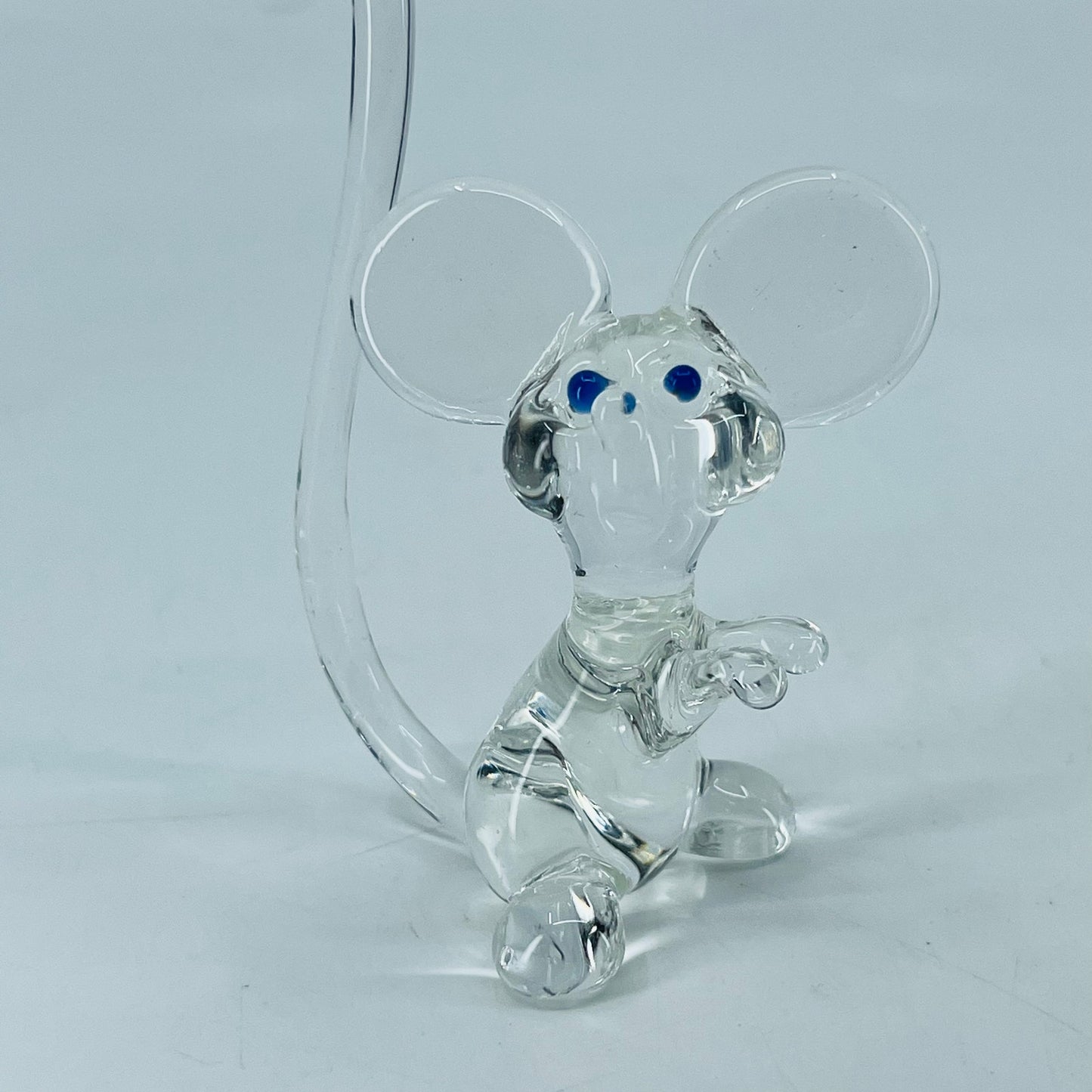 Vintage Art Glass Mouse Figurine Paperweight 4 x 3 SB2