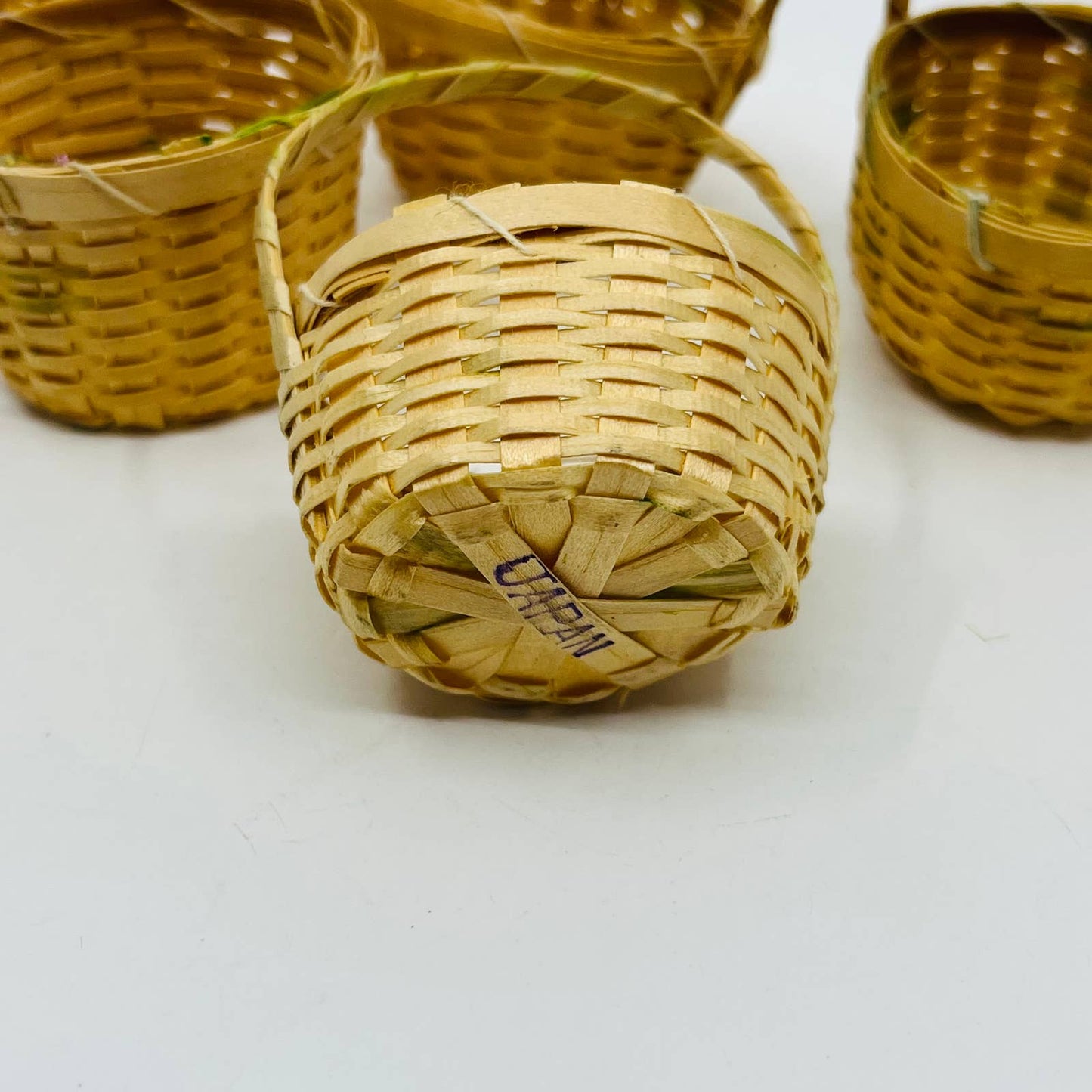 Vintage Lot of 5 Small Craft Baskets Made in Japan 1 x 2 TA7