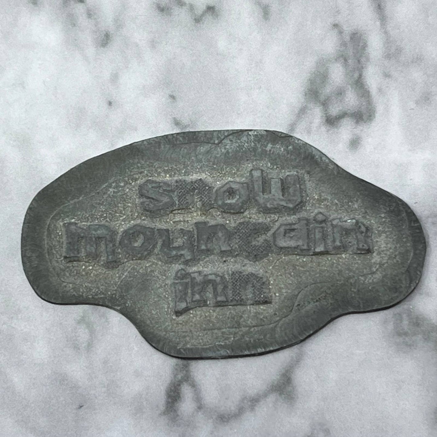 Vintage Printing Letterpress Printers Block Plate Snow Mountain Inn SE830
