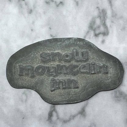 Vintage Printing Letterpress Printers Block Plate Snow Mountain Inn SE830