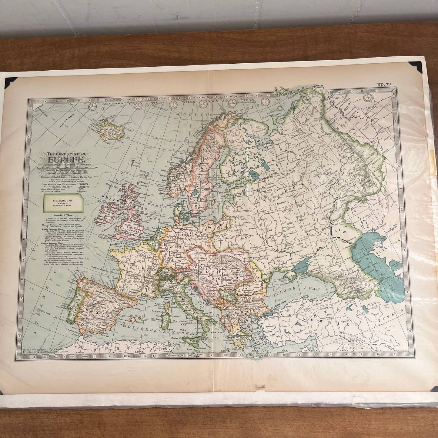 Antique 1897 The Century Atlas Map of EUROPE PRE WWI Engraved 12.5 x 17” FL5