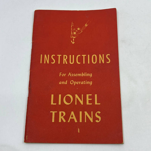 1947 Instructions For Assembling and Operating Lionel Trains Manual TG6