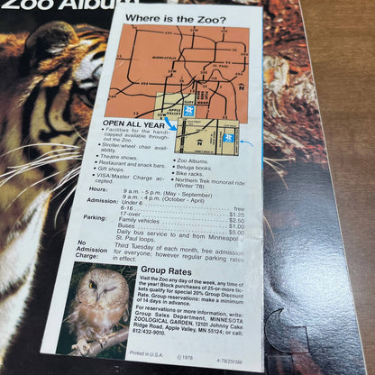 Vintage 1978 Minnesota Zoo Album & Brochure A2