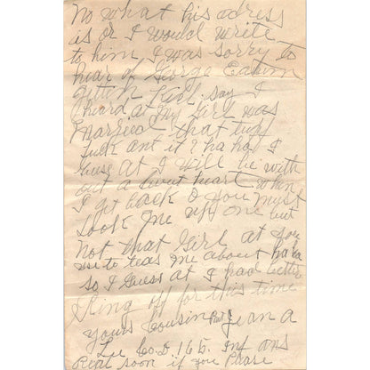 1919 WWI Letter & Envelope 165th Inf. & 42nd Division Remagen on the Rhine AD6