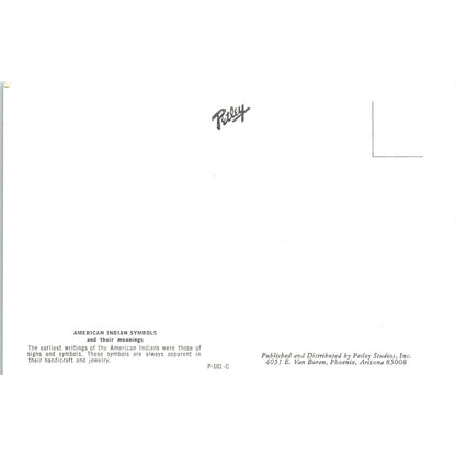 Vintage Postcard American Indians and Their Symbols SE3-4